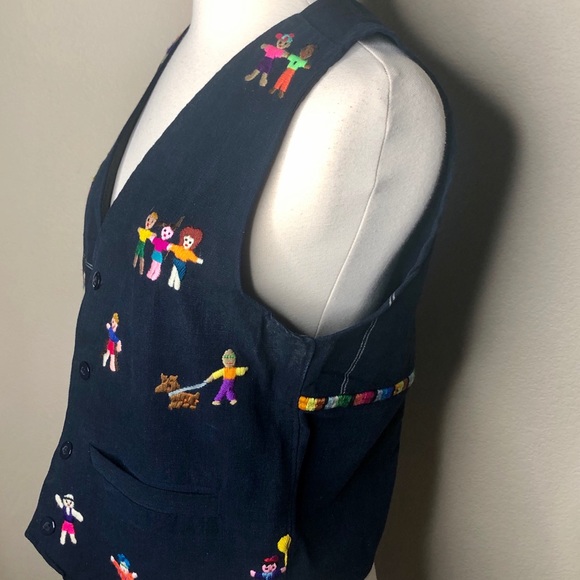 Children Of The World Colorful Embroidered Vest - Picture 2 of 6